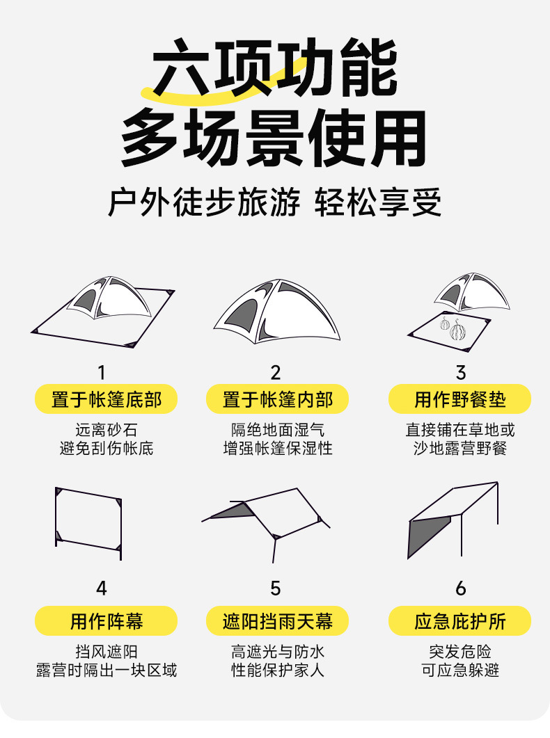 户外野餐垫便携口袋迷你沙滩防潮露营防沙地布野餐布详情14