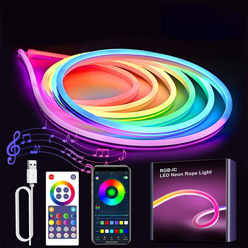 Graffiti Wifi Cross-Border Light With Rgb Tree Light Rope Light Ip68usb Music Diy Decorative Smart Neon Strip Color Neon Light Strip