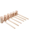 Wholesale wooden rubbing and dyeing small wooden hammers, diy Miel type handcrafted hammers, solid wood striking hammers, children's toy small wooden hammers Item Picture