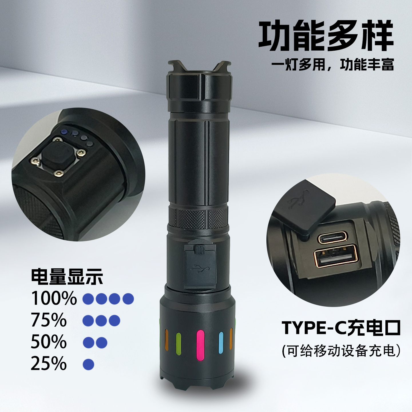 1号干电池手电筒/手提灯探照灯/g40/手电筒/小手电筒产品图