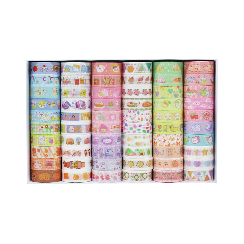 Cartoon and washi tape set of 60 rolls, Japanese InS-style sticker tape planner gift box, diy decorative material drawing Item Picture
