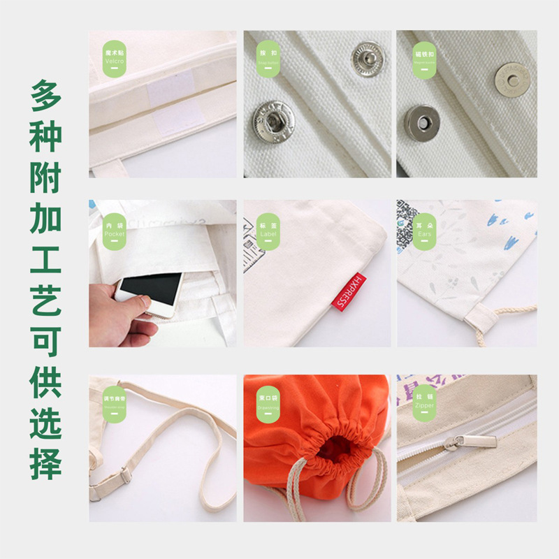 Canvas Bag Can Print Logo Single Shoulder Blank Bag Environmental Protection Cotton Bag Pen Bag Hand Canvas Bag Must Be Made Application Scenario