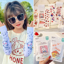 Summer UV protection children breathable print sleeve ice silk cool arm sleeve cute loose ice sleeve women