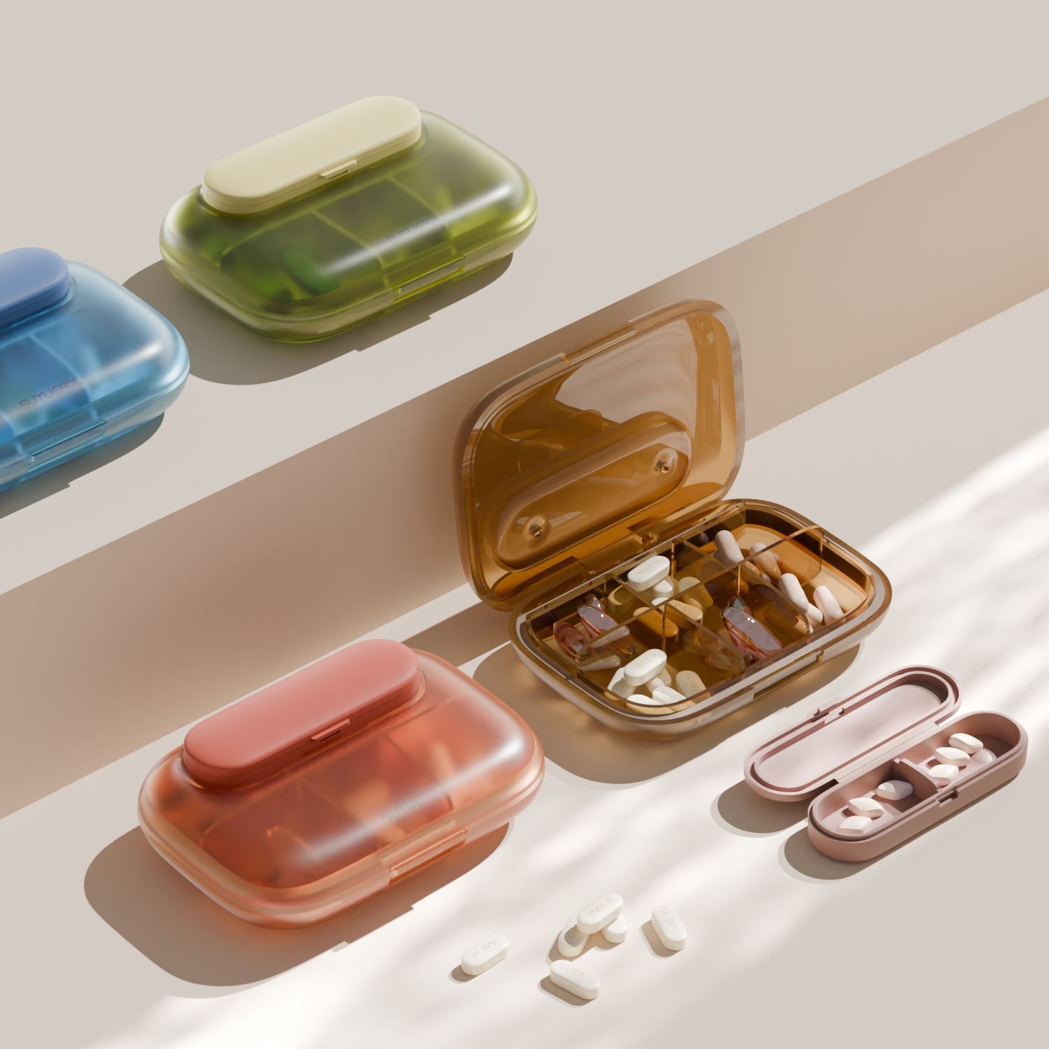 Pill Box Portable Small Pill Box Three Meals A Day Mini Medicine Portable Pills Medicine Pills Health Care Products Packaging Box Application Scenario