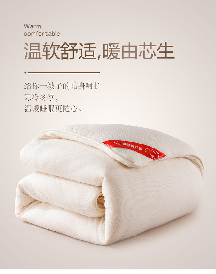 厂家直销新疆长绒棉棉花被被芯宿舍床垫褥子加厚棉花被棉被胎棉被详情图2