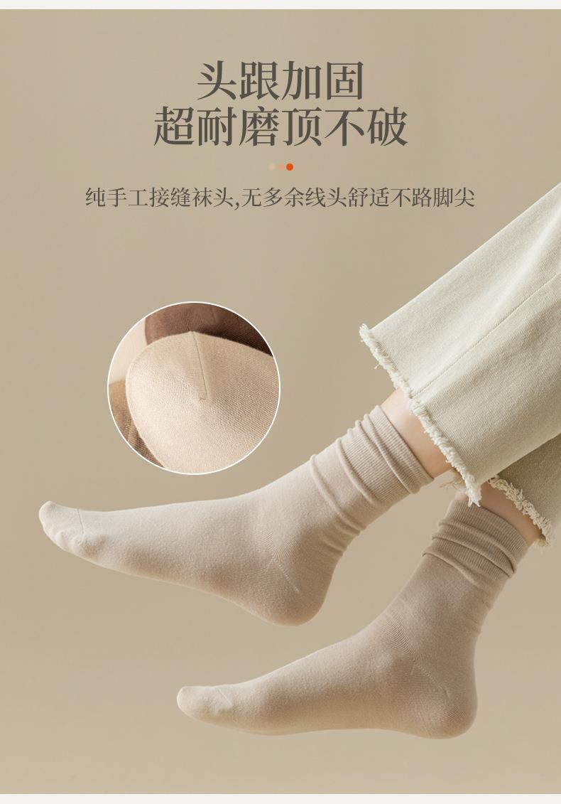 袜子地摊一件代发袜子女春夏堆堆袜纯白色中筒袜秋冬松口月子袜女士长袜夏季薄款一件代发详情13
