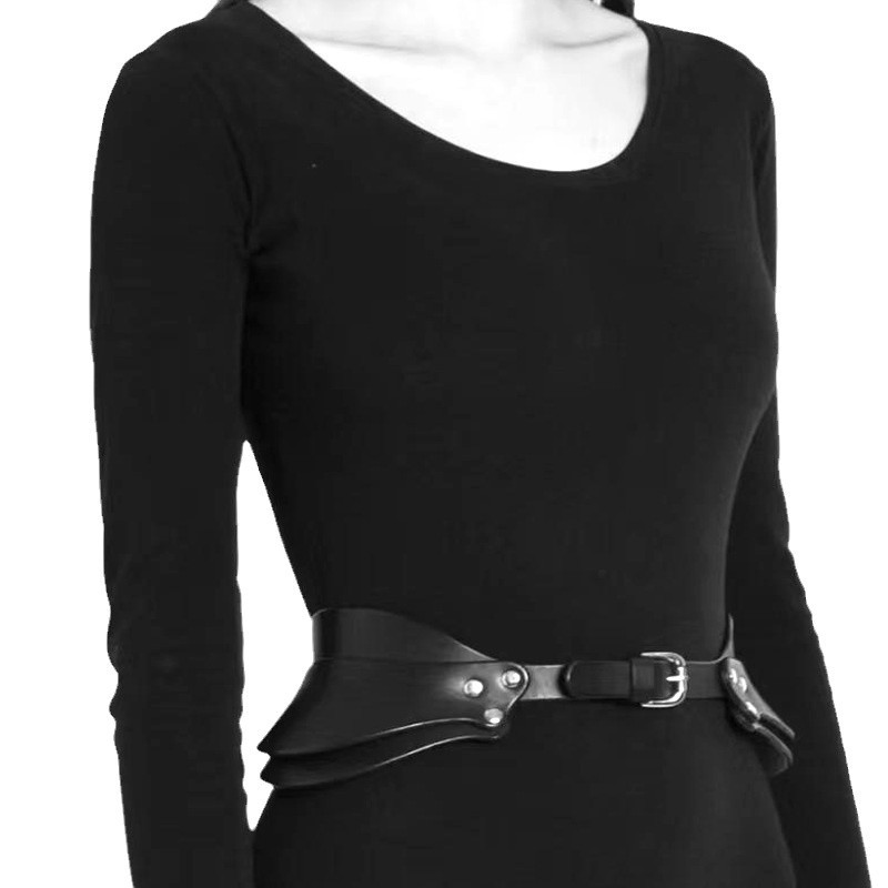 Go out senior ladies fashion decoration waist seal riveted belt sexy belt suit retro waist props in stock Specification drawing