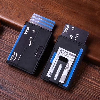 Factory Direct Sales Of New Anti-Theft Money Swiping Bags, Fashionable And High-End Credit Card Boxes, Aliexpress Best-Selling Card Bags And Bank Card Holders