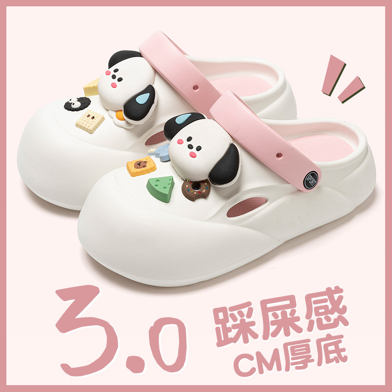 Crocs Women's Summer 2024 New Non-Slip And Deodorant Eva Beach Shoes To Wear Sandals Outside The Head Sandals Specification drawing