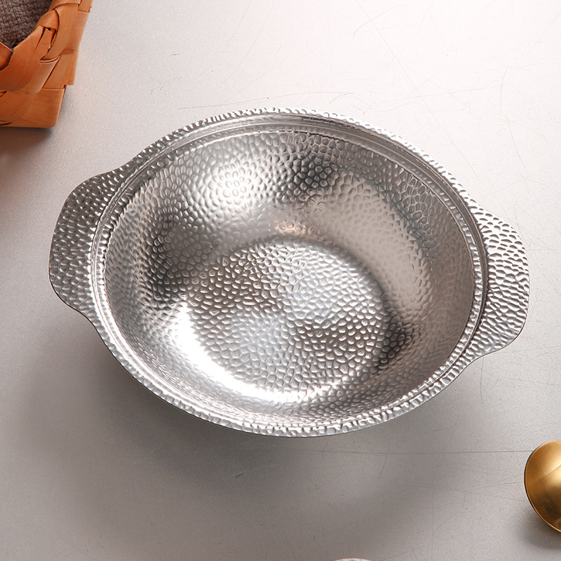 Stainless Steel Dry Ear Pot Sukiki Pot Hotel Abalone Plate Mixed Noodles Plate Spicy Fragrant Pot Plate Crayfish Plate Application Scenario