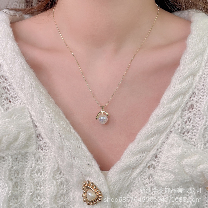 S925 silver necklace Mermaids series fashion everything with a niche design sense of advanced collarbone chain necklaces female wholesale Specification drawing