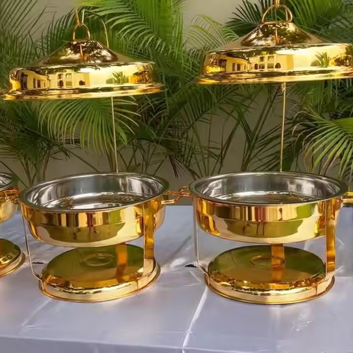 9.0L Large Capacity Dome Stainless Steel Buffet With Cover Buffet Food Heater Hotel Restaurant