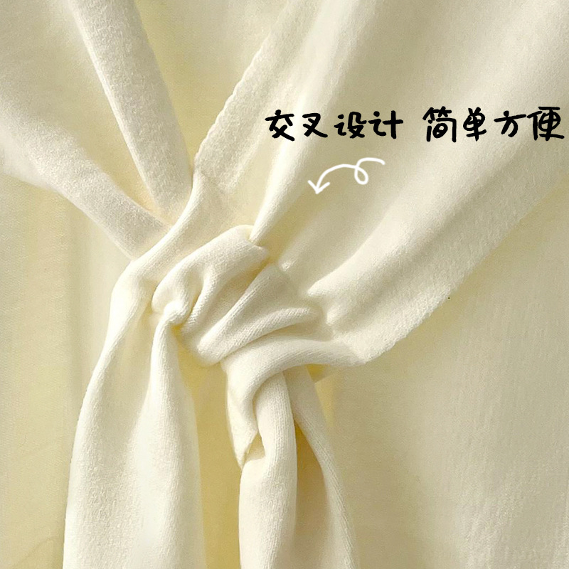 Korean Knitted Shawl Female Autumn And Winter Air-Conditioned Room Knitted Cross Shawl Fashion Over A Solid Color Scarf details Picture