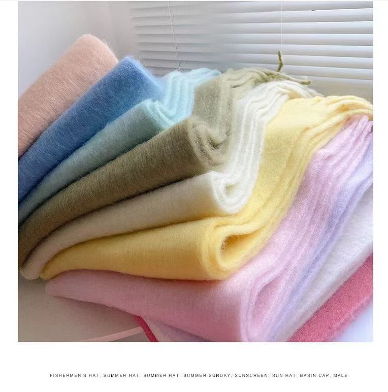 围巾女冬季高级感秋冬新款毛绒加厚保暖披肩纯色仿羊绒围脖外贸男详情11