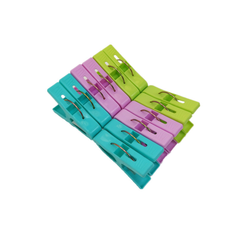 Household small clips, plastic clips for underwear, socks, anti-slip fixation, wholesale from the source, windproof and sun-drying clothes clips in various colors Item Picture