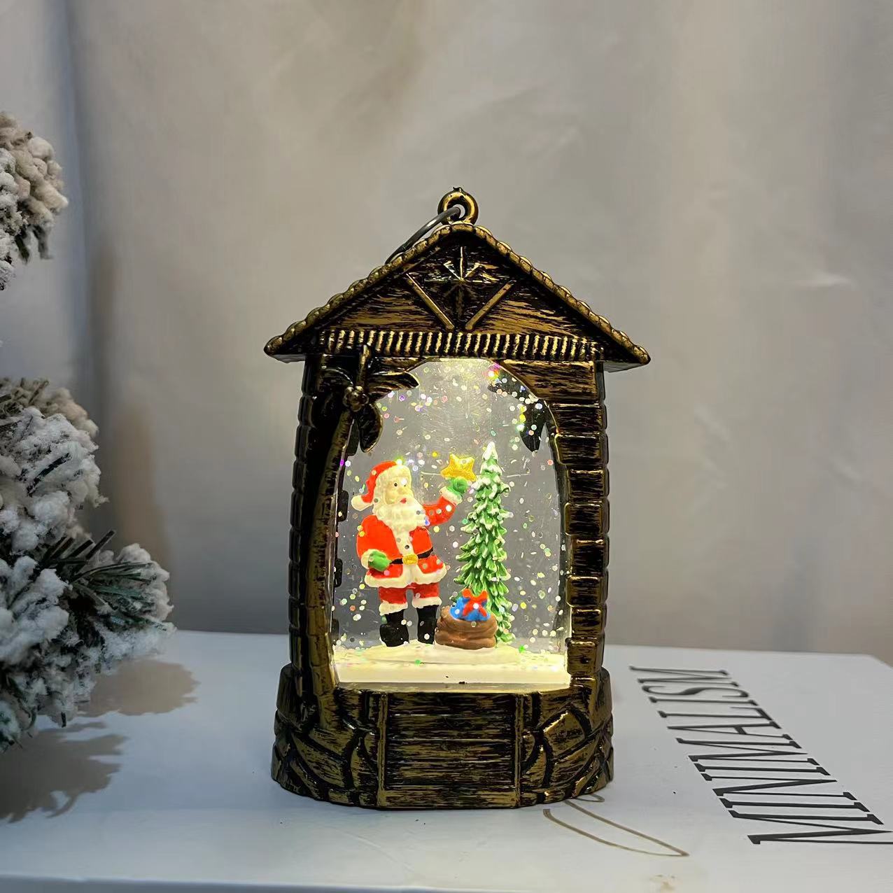 Christmas New Grass House Waterflood Light Led Light Creative Desktop Decoration Christmas Decorations details Picture