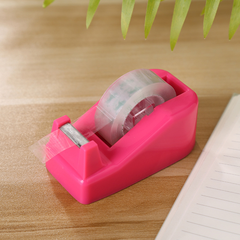 The small-sized transparent tape cutter with a tape seat is suitable for tapes within 18mm. It is directly supplied by the office supplies manufacturer details Picture