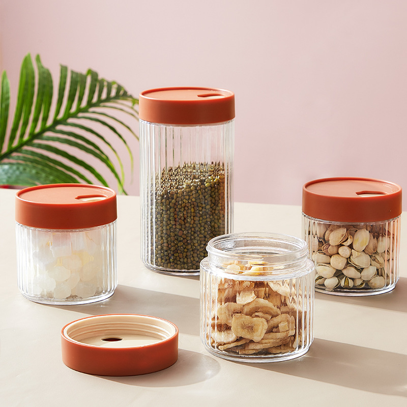 Glass jar transparent kitchen milk powder storage jar, household gift, supermarket dry goods, snacks, grains and cereals storage box Specification image