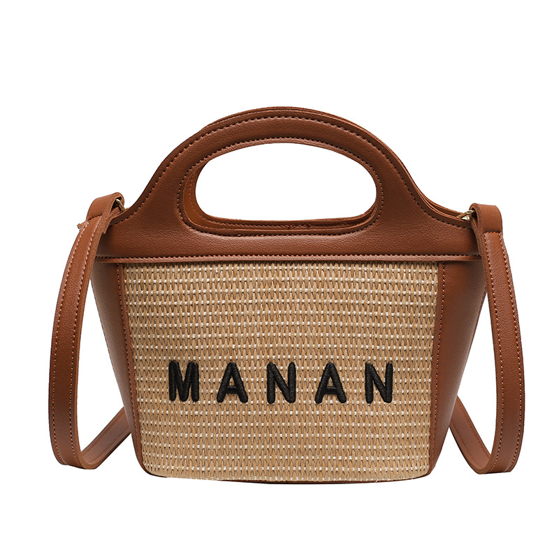 Foreign Trade Female Straw Bag 2023 New Basket Small Bag Fashion New All-In-One Single Shoulder Crossbody Mini Small Bag Item Picture