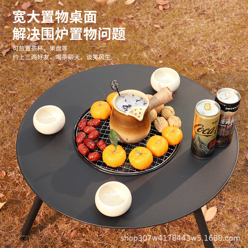 A multi-functional portable barbecue table, a smokeless courtyard barbecue table for outdoor gatherings and barbecues, and an outdoor grill table details Picture