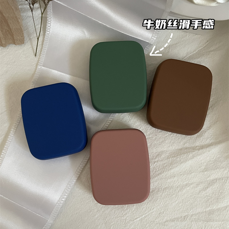 Like Fish ins solid color simple matte contact lens case, cute, small and portable beauty contact lenses and myopia companion box