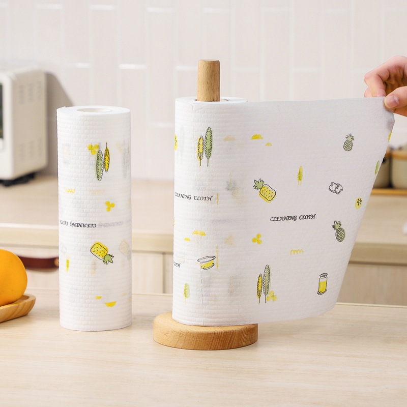 Lazy person's dry and wet dual-purpose household cleaning cloth, kitchenware paper, thickened disposable dish cloth, household non-woven towel