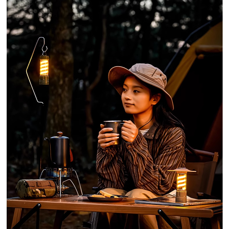 跨境新露营灯户外照明手电筒摆摊手提帐篷灯多功能充电野营氛围灯详情3