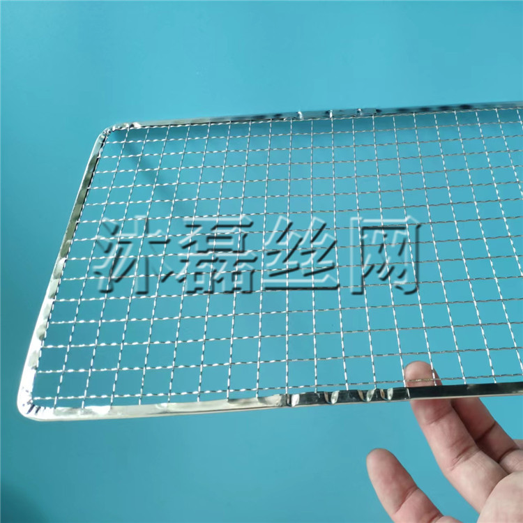 户外烧烤一次性烧烤炉适用便携烤架烧烤篦子包边方形一次性烧烤网产品图