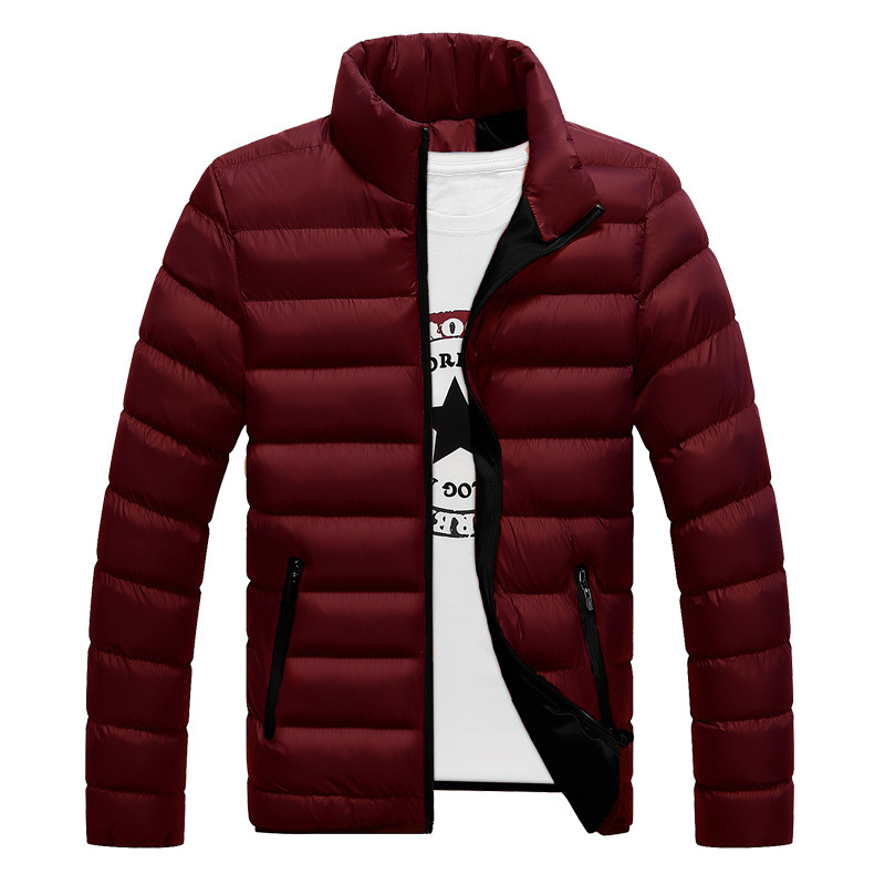Wholesale of new men's cotton-padded jackets, men's coats, youth cotton-padded jackets, thickened cotton-padded clothes, stand-up collars and winter men's clothing for foreign trade Application Scenario