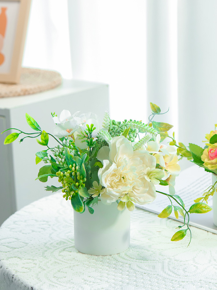 Wholesale of Nordic creative Ins-style popular artificial flower and green plant ornaments, desktop bonsai, flowers and small potted plant decorations Specification image