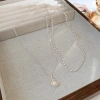 "Blazing!" Galaxy Silver Pearl Necklace for Women 2023 New Bestseller collarbone chain, light luxury, niche and high-end neckchain Application Scenario