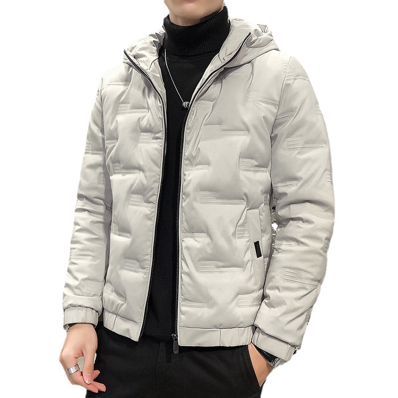 男士羽绒服短白底实物图