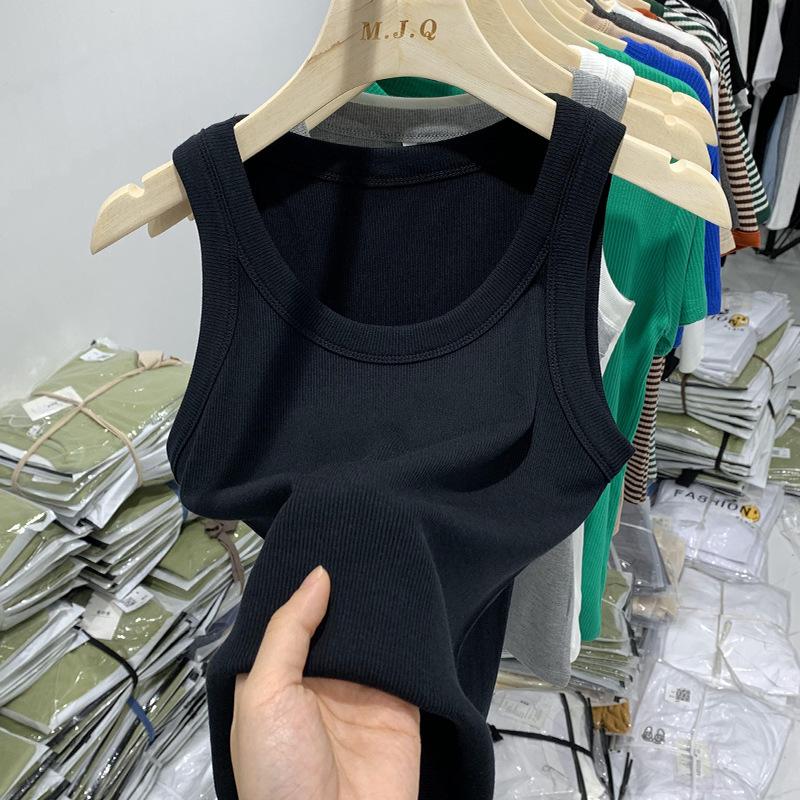 Women's Pure Cotton Spring And Autumn Winter With Yoga Sports Wide Shoulder Belt To Wear A Top details Picture