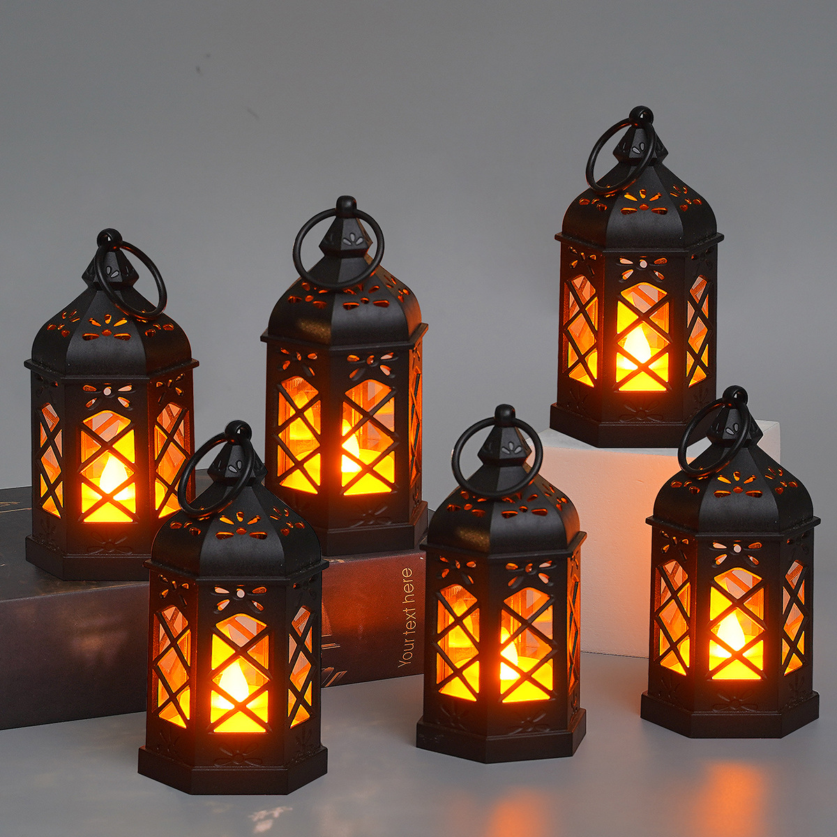 Electronic candle lamp lantern lantern simulation candle retro European candle candlestick decoration LED lamp decoration Application Scenario