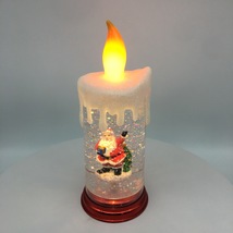 圣诞节注水蜡烛圣诞派对桌面摆设装饰品橱窗道具电子蜡烛派对氛围