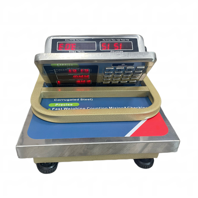 Source Manufacturer Electronic Scale Small Vegetable Valuation Scale Can Be Folded Double-Sided Display Scale 60 Kg Electronic Scale Application Scenario