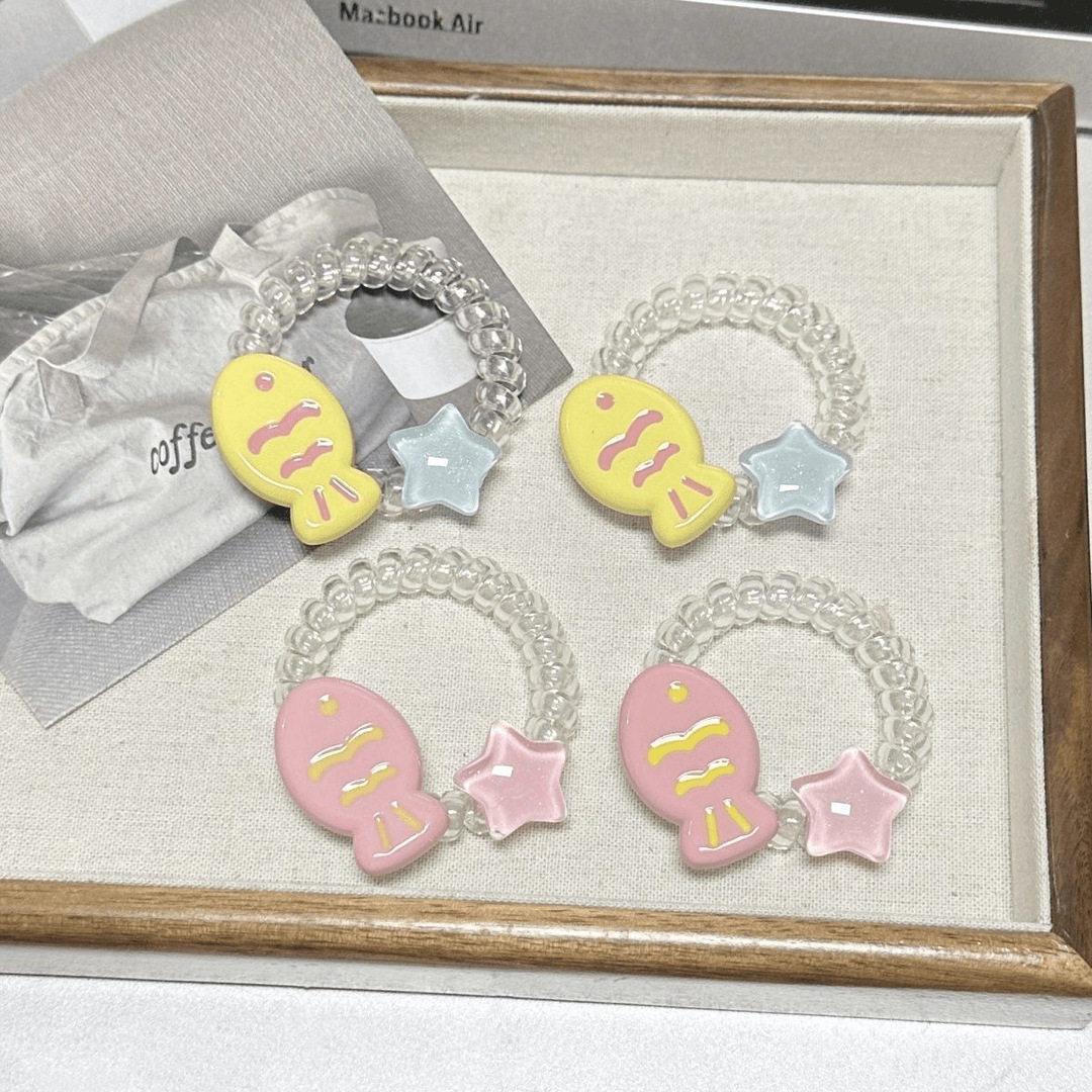 Chou Yu Yaki Star Phone Circle Korean version in Cute couple, colorful student, simple heart cartoon accessories, headwear and hair accessories