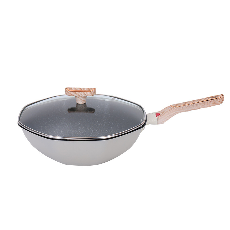 Gift Wok Medical Stone Non-Stick Wok Household Cooking Octagon Cooker Special Wok Non-Stick Wok Induction Cooker Item Picture