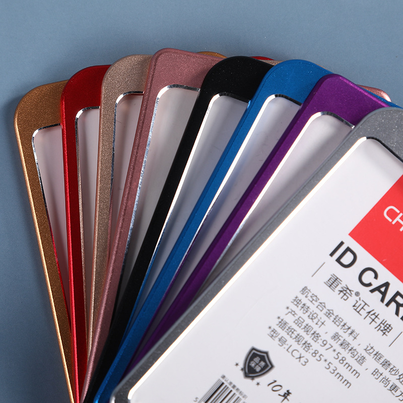 Factory wholesale aluminum alloy name card holders, name cards, school name cards, work ID card holders, employee and student bus meal cards, name badges details Picture