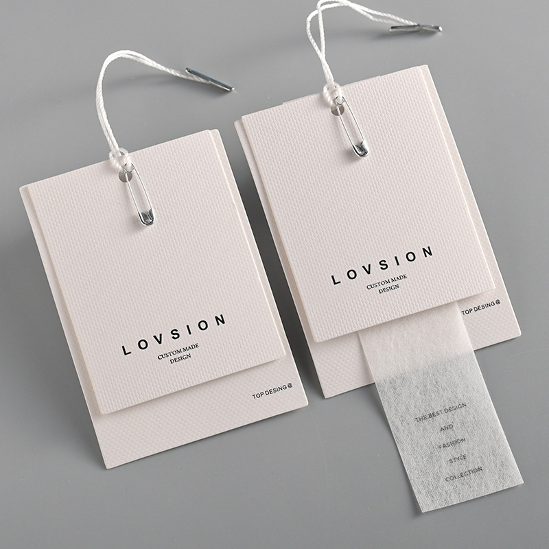 服装店吊牌定制高档衣服吊卡标签挂牌订做现货通用女装波纹标识卡