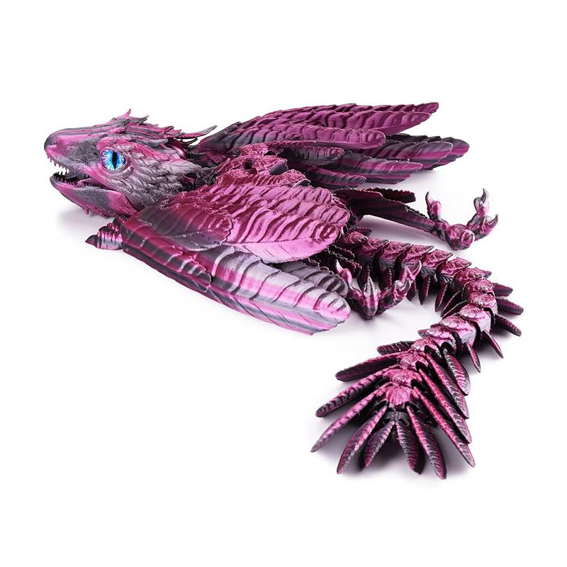 3D打印玩具/宗教工艺品/旅游纪念品/穿戴甲/玩具3d打印龙白底实物图