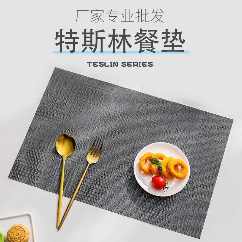 Saint Table Mat European Solid Color Hotel Restaurant Heat Insulation Mat Non-Slip Table Mat Household Simple Square Western Food Words