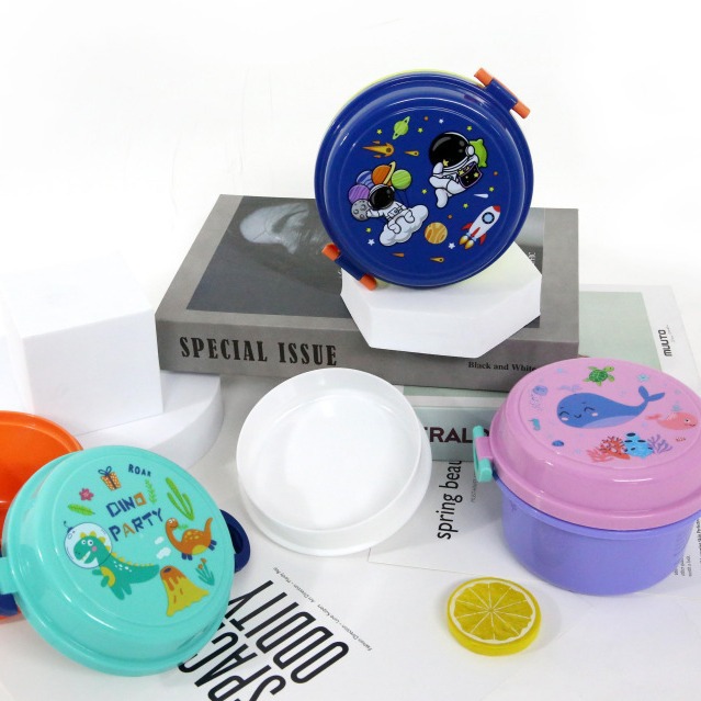 Single-layer compartments lunch box, student creative, children's and girls' plastic lunch box details Picture