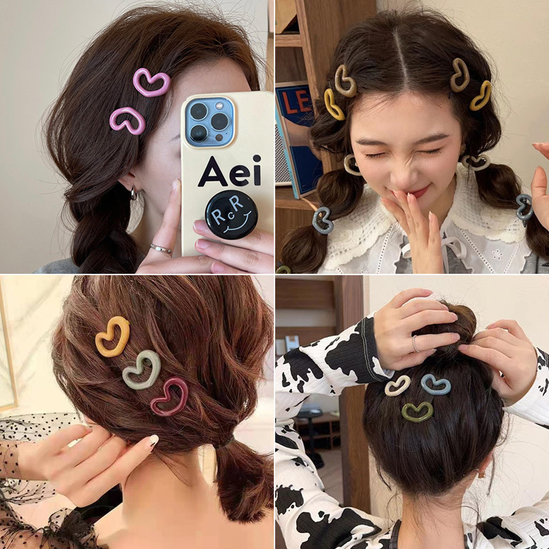 Love Cute New Side Broken Hair Clips For Children And Girls Seamless Hair Clips With Forehead Bangs Hair Accessories Application Scenario
