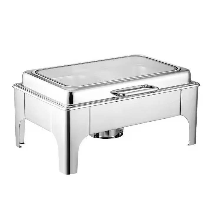 Hydraulic Dinner Stove Stainless Steel Buffet Stove Electric Heating Glass Visual Cover Electric Buffy Stove Buffet Guarantee Outlet Item Picture