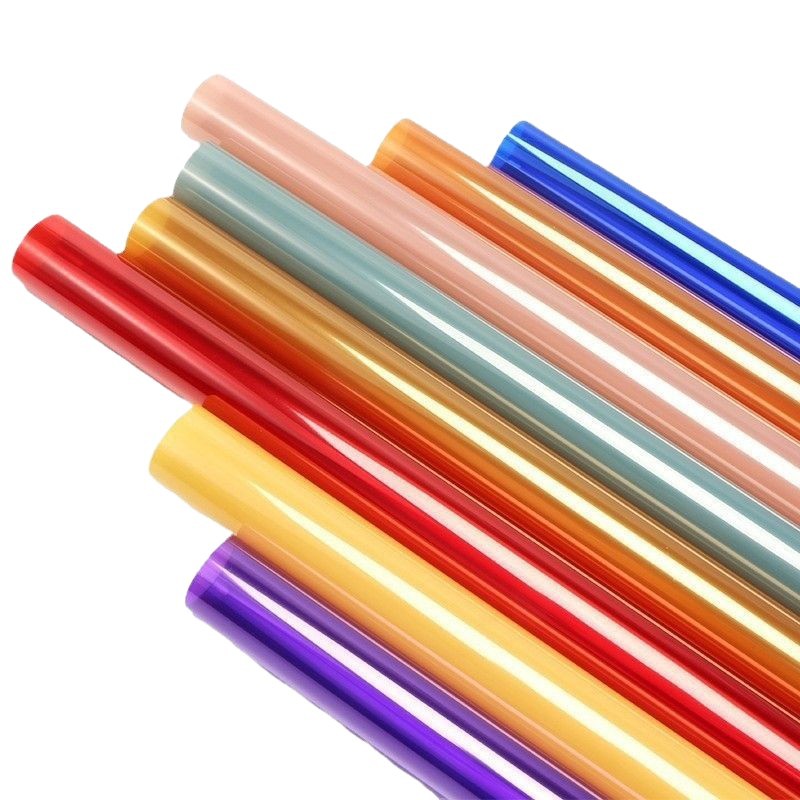 水晶纸鲜彩opp膜防水果冻膜包花花艺纸半透明彩色玻璃纸花店