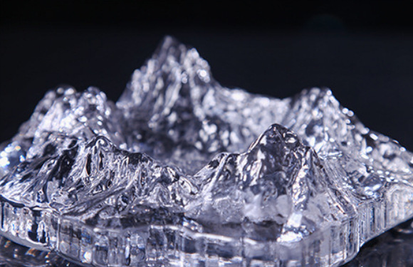 Crystal glass [Transparent Iceberg] Transparent iceberg-shaped crystal ashtray Business gift Household decorative item Specification image