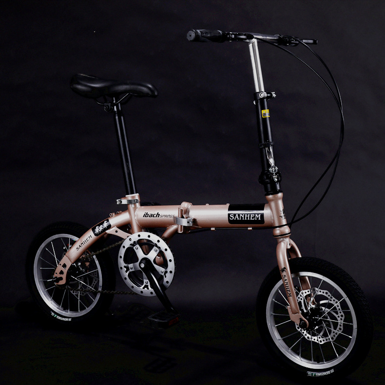 Manufacturer's 14-inch folding bicycle, ultra-light and portable adult bicycle, folding bicycle, urban leisure cycling bicycle