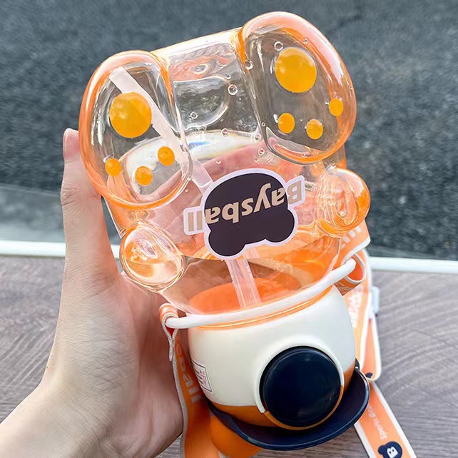 Other 780ML Disney children's school special 2023 model high appearance level internet-famous primary school student plastic water cup, summer girls' cute straw plastic cup Item Picture