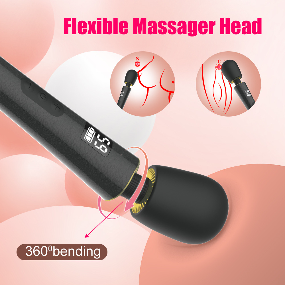 Digital display AV stick, massage, super vibration, sex toy, charging, women, adult toy Specification drawing